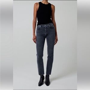 Citizens of Humanity Charlotte
High Rise Straight Leg Jeans Dark Gray Size 26